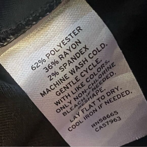 Zellla Side Knot Asymmetrical Shirt Sz 10/12 Black 3/4 Sleeves - Picture 7 of 8